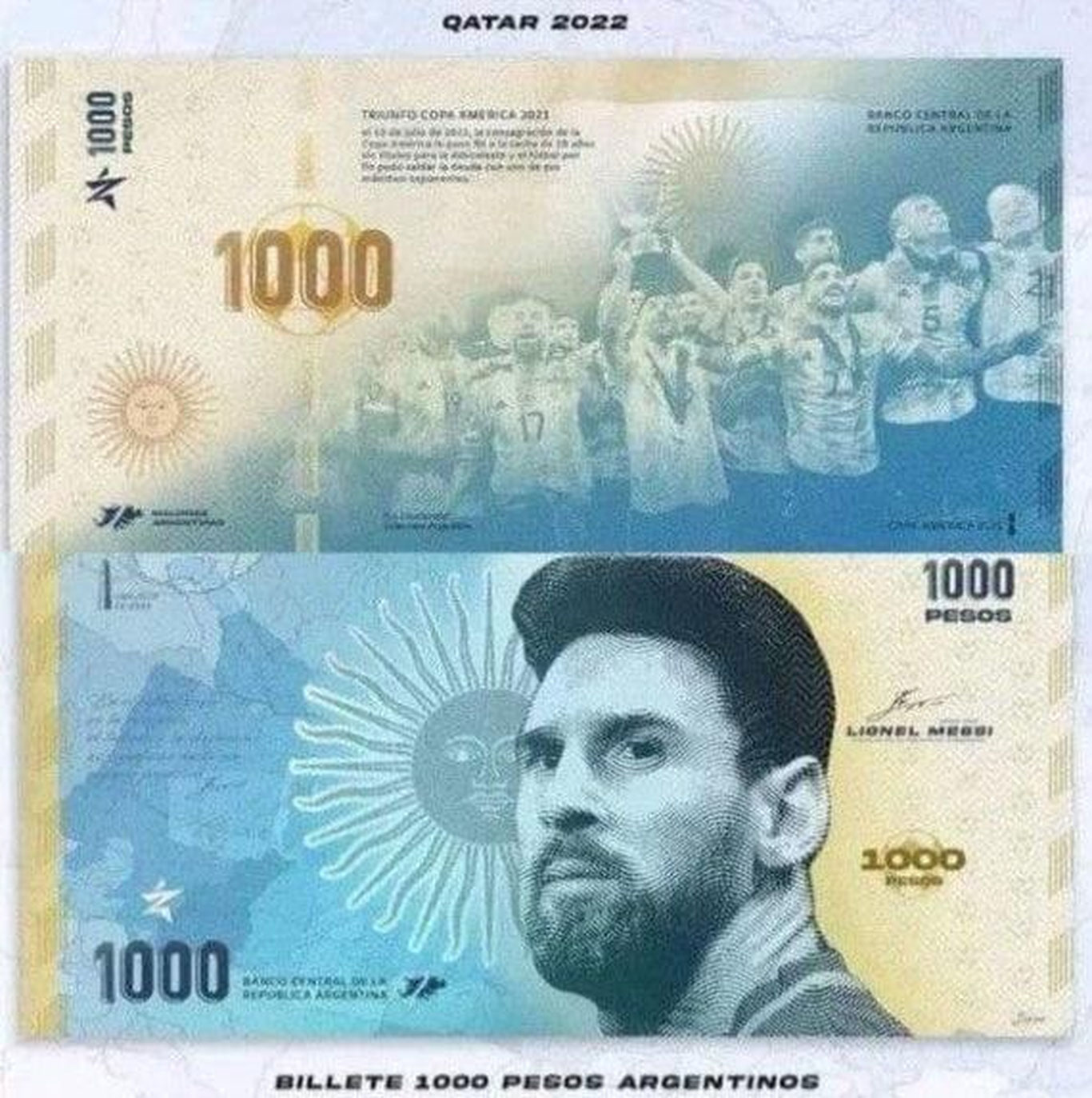 Messining surati Argentina banknotlarida aks etishi mumkin
