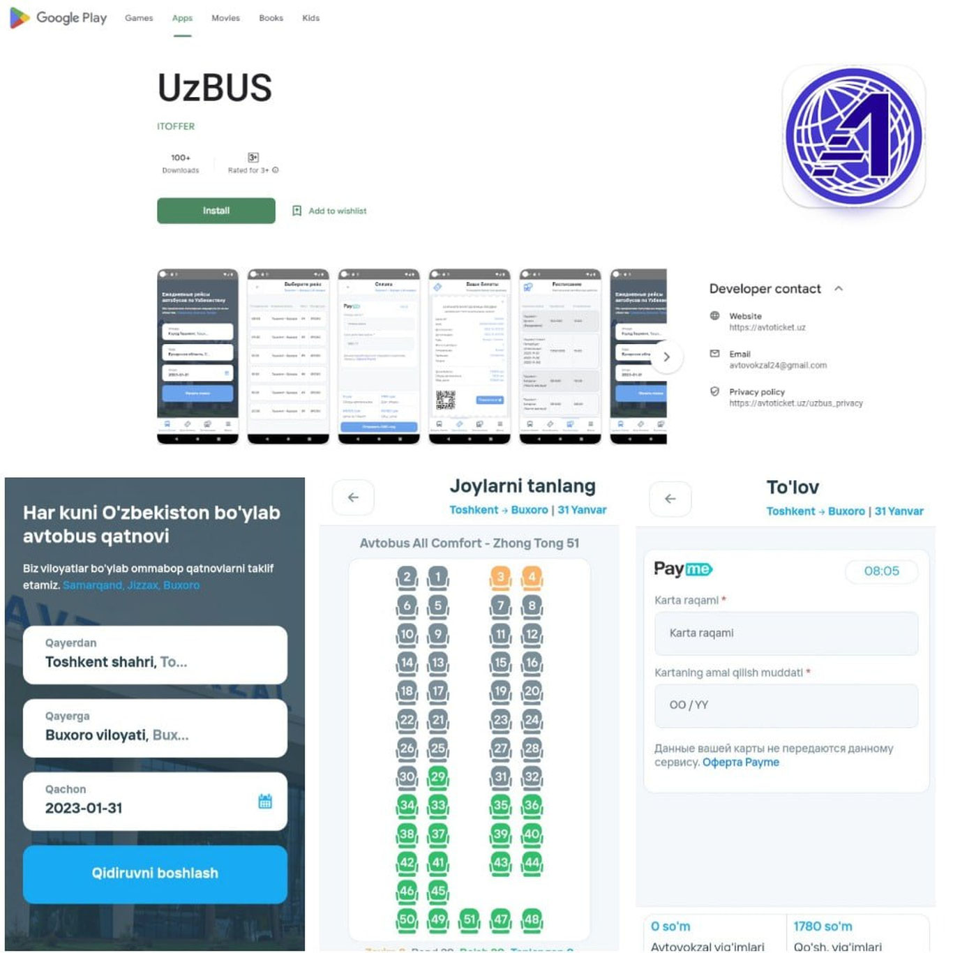 Endi shaharlararo avtobus qatnoviga chiptalarni elektron xarid qilish mumkin