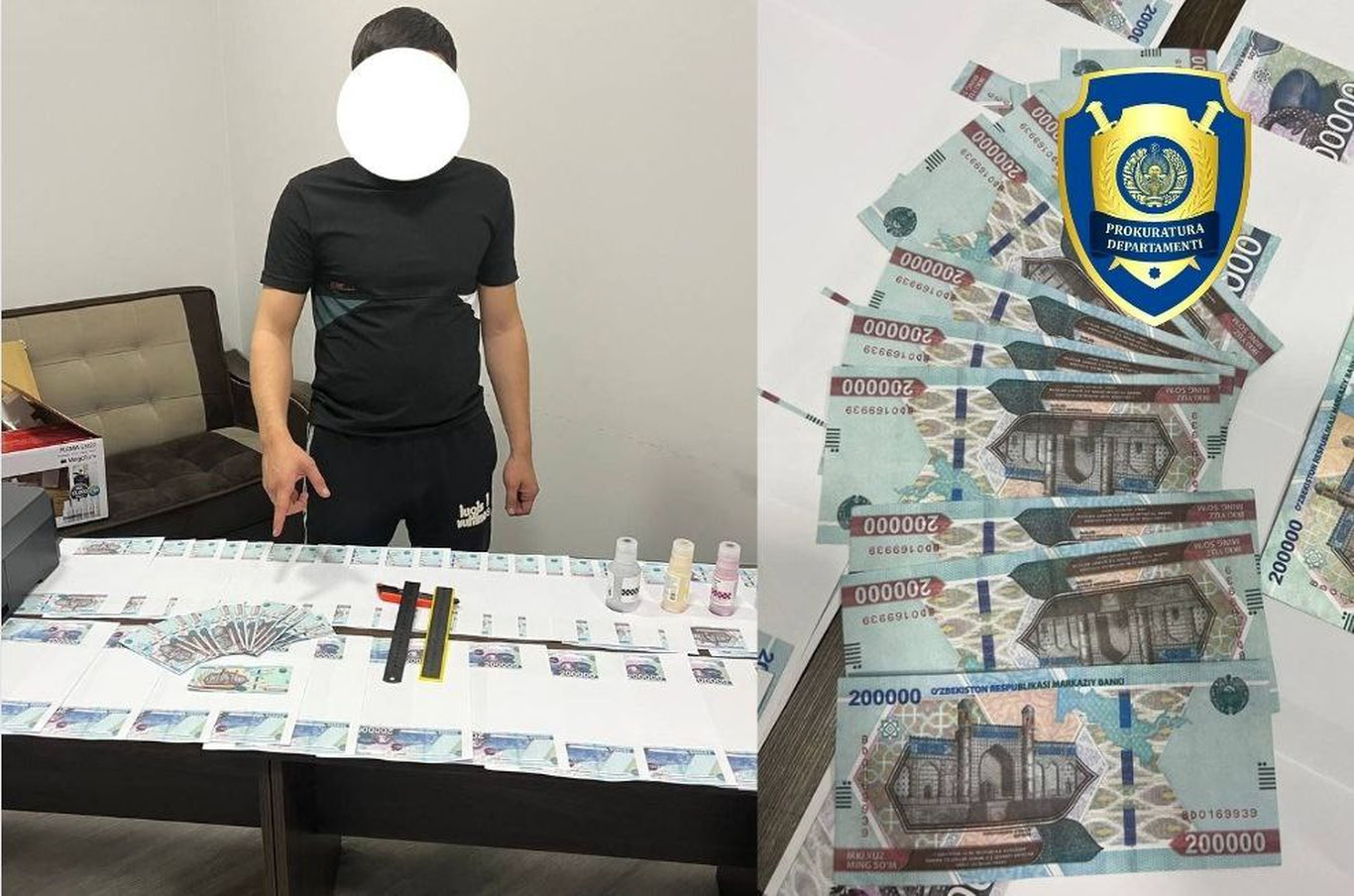 Чилонзорда қалбаки пул ясаб сотаётган шахс ушланди