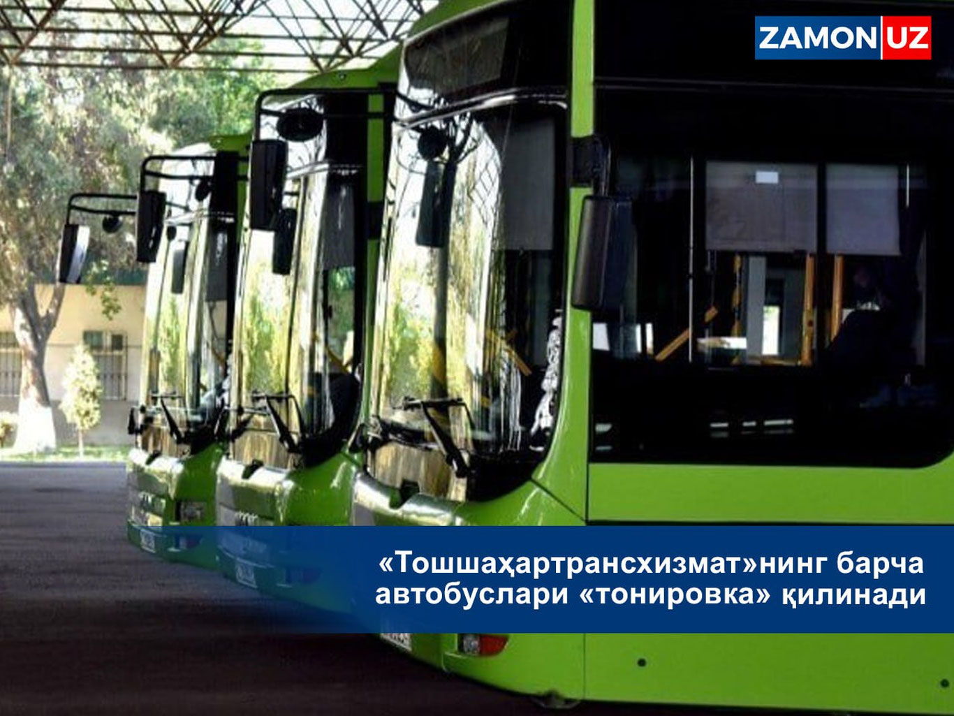 “Toshshahartransxizmat”ning barcha avtobuslari “tonirovka” qilinadi