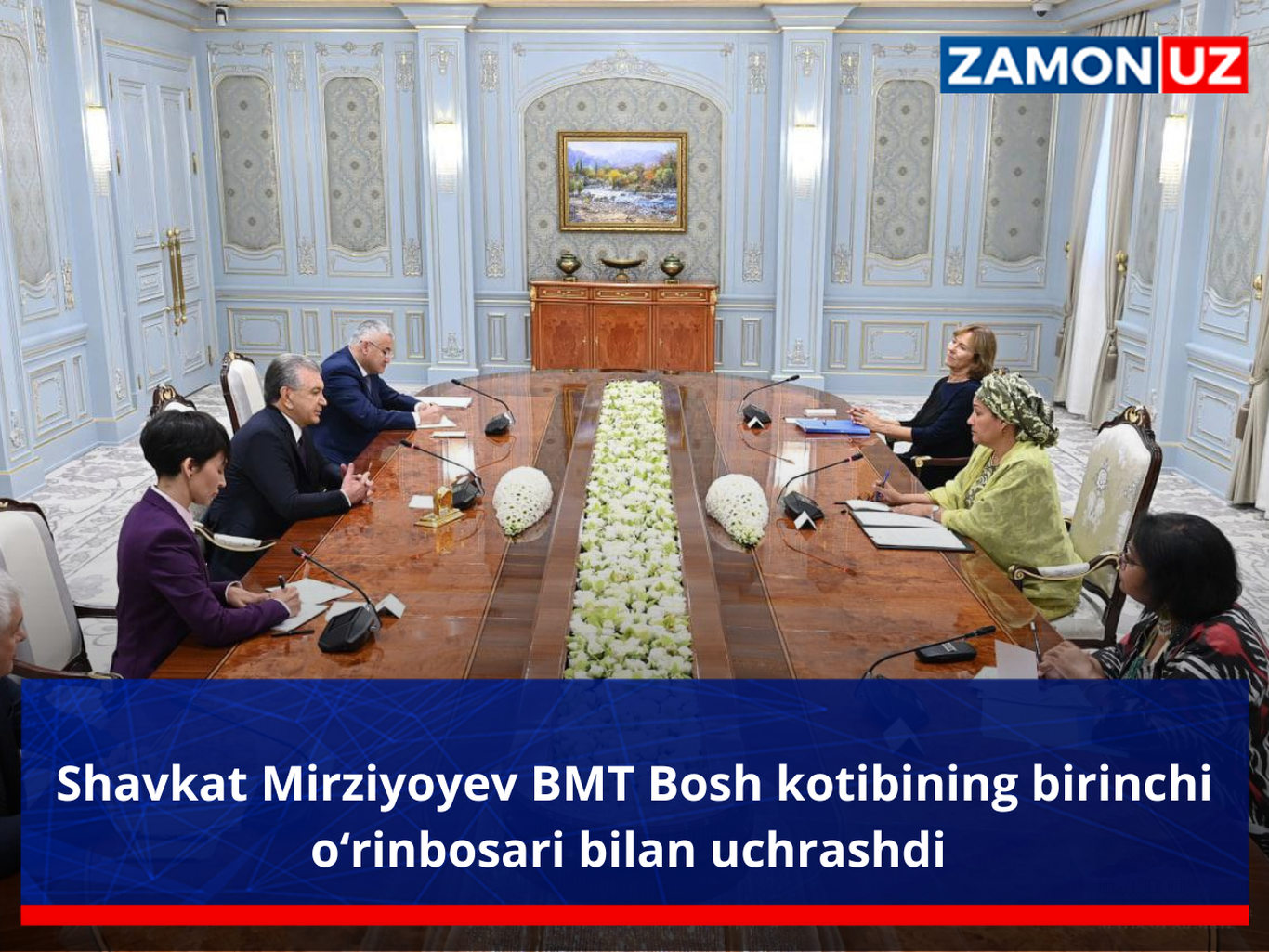 Shavkat Mirziyoyev BMT Bosh kotibining birinchi o‘rinbosari bilan uchrashdi