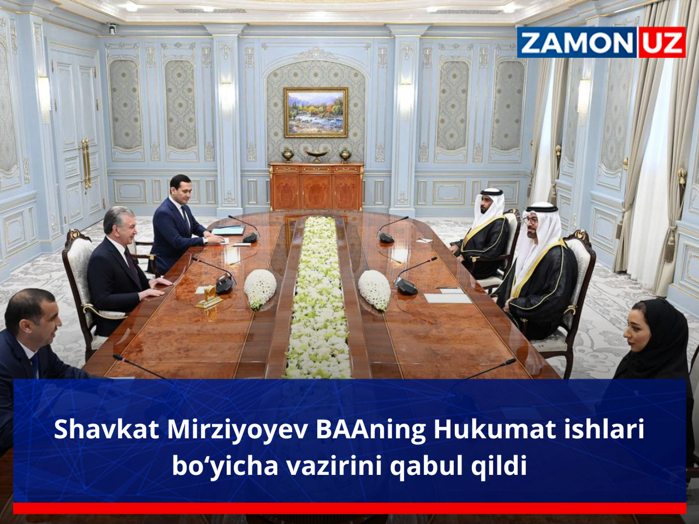 Shavkat Mirziyoyev BAAning Hukumat ishlari bo‘yicha vazirini qabul qildi