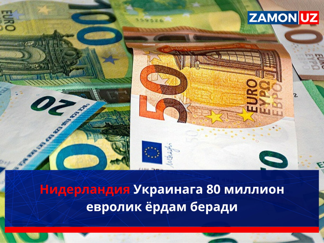 Нидерландия Украинага 80 миллион евролик ёрдам беради