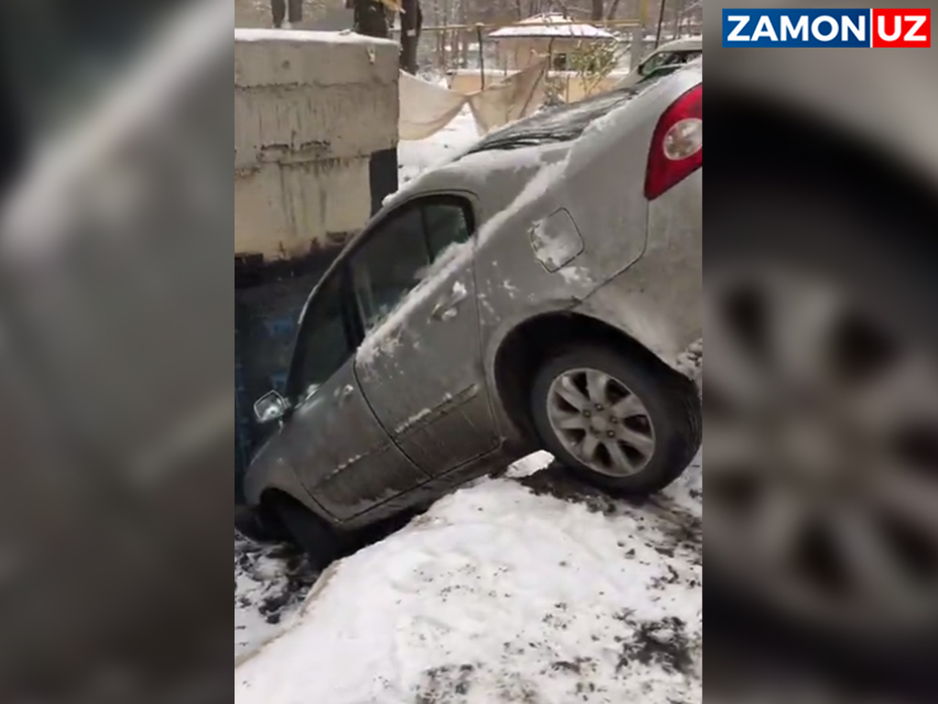 Toshkentda avtomobil qurilish binosi uchun qazilgan chuqurga tushib ketdi
