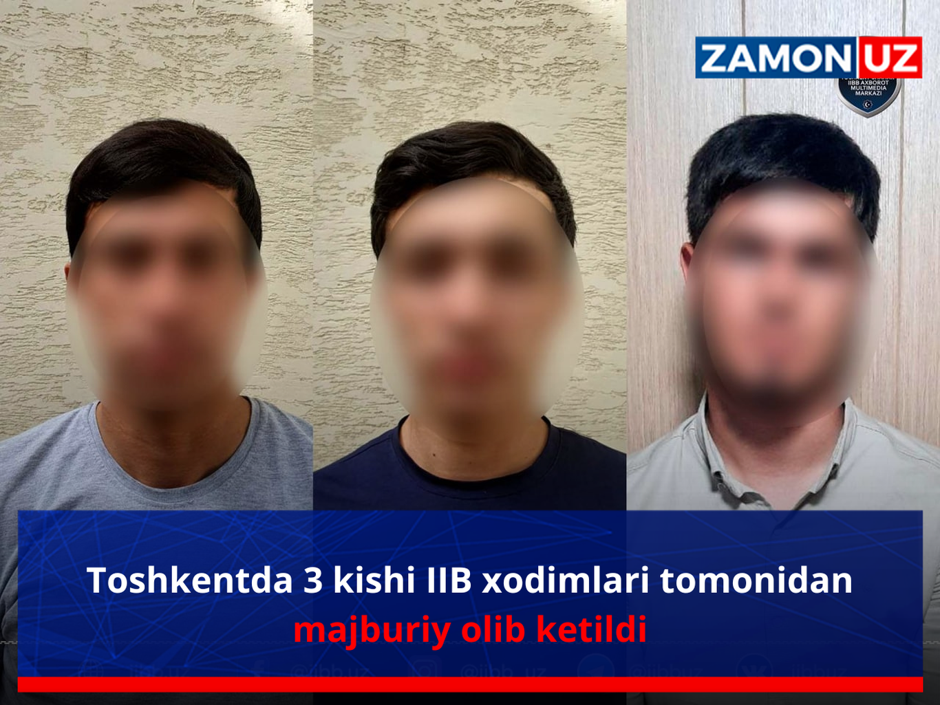 Toshkentda 3 kishi IIB xodimlari tomonidan majburiy olib ketildi