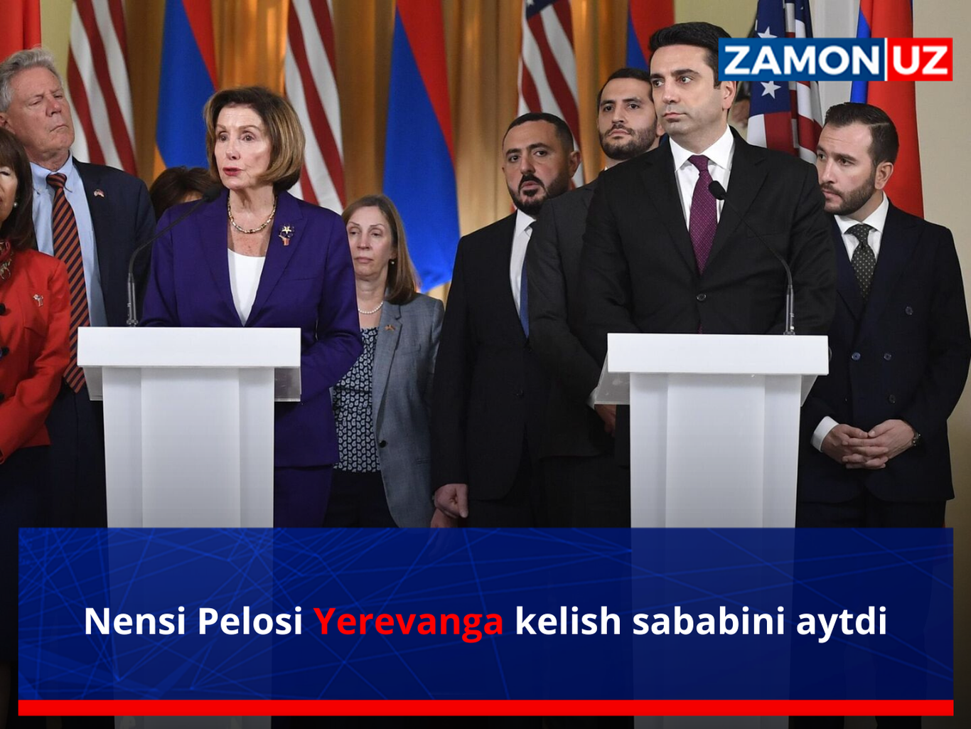 Nensi Pelosi Yerevanga kelish sababini aytdi