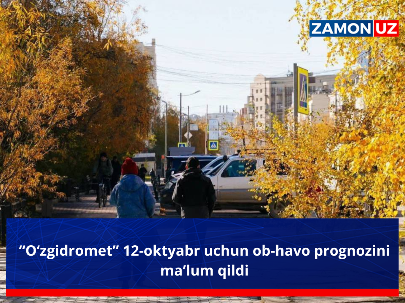“O‘zgidromet” 12-oktyabr uchun ob-havo prognozini ma’lum qildi