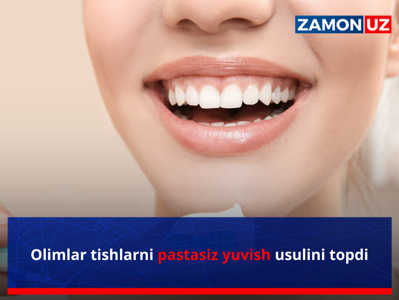 Olimlar tishlarni pastasiz yuvish usulini topdi