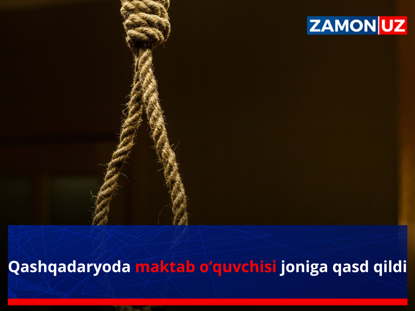 Qashqadaryoda maktab o‘quvchisi joniga qasd qildi