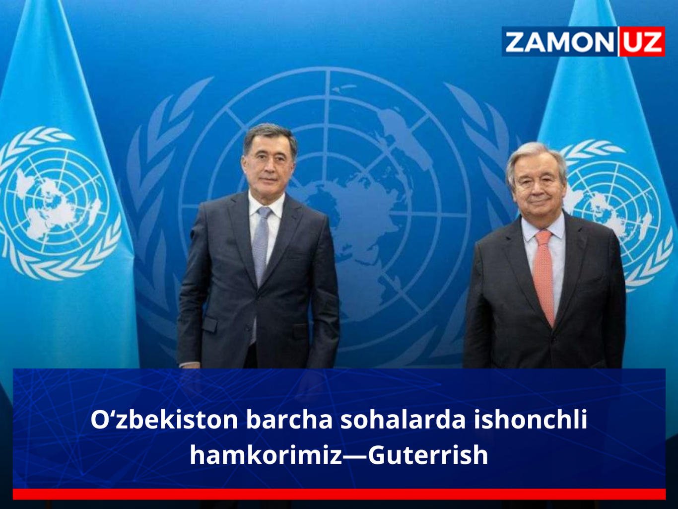 O‘zbekiston barcha sohalarda ishonchli hamkorimiz—Guterrish