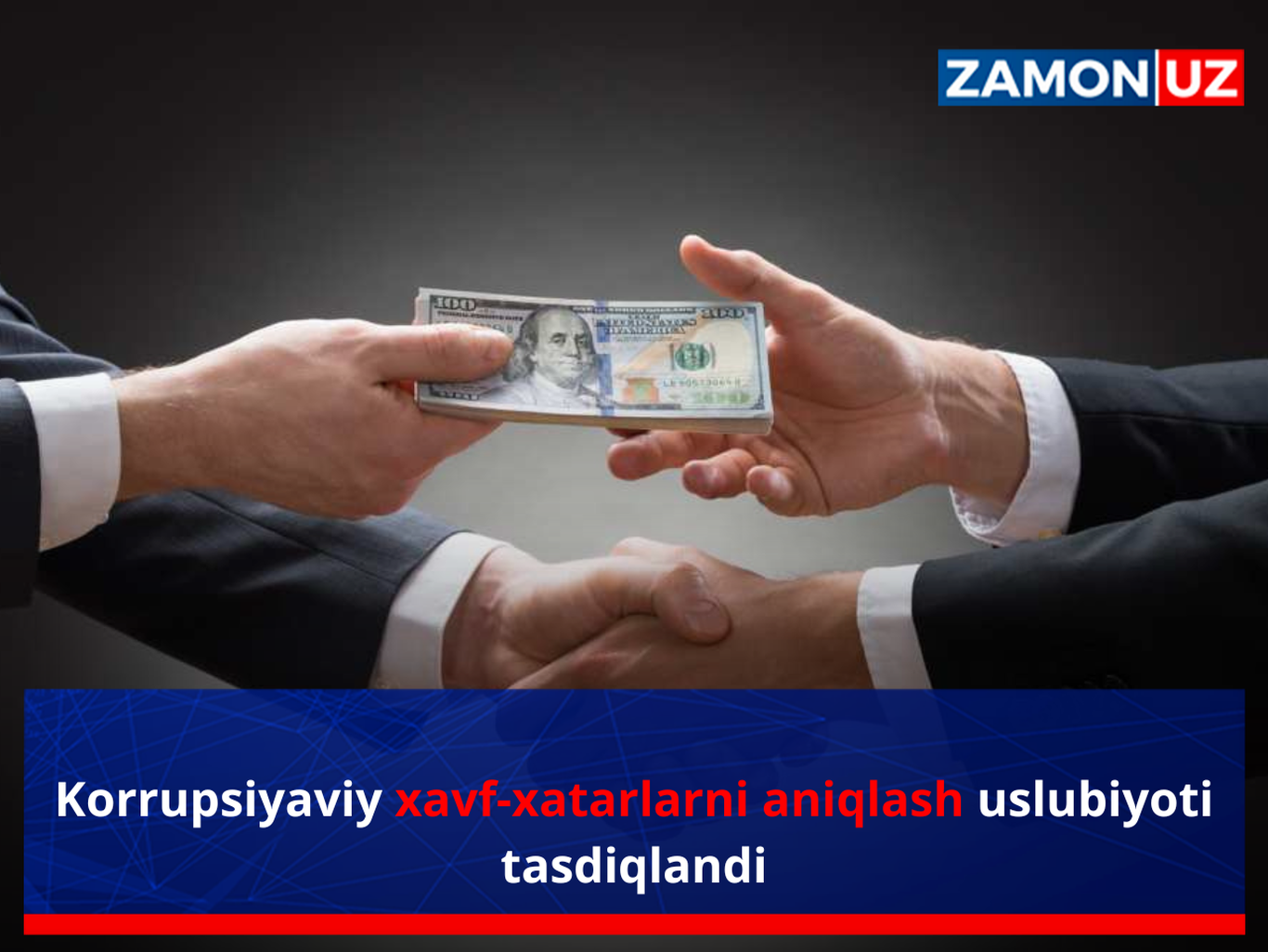 Korrupsiyaviy xavf-xatarlarni aniqlash uslubiyoti tasdiqlandi