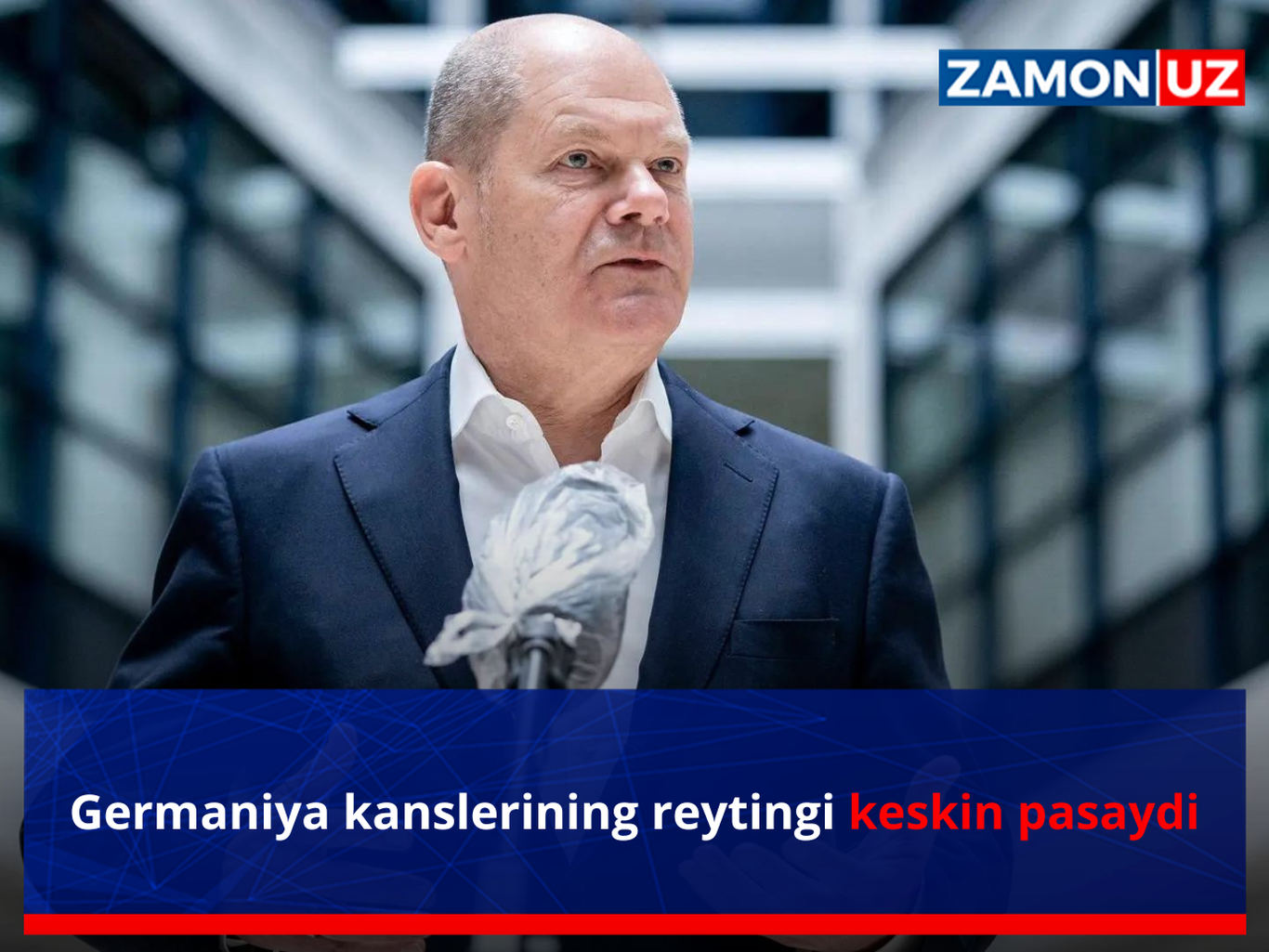 Germaniya kanslerining reytingi keskin pasaydi