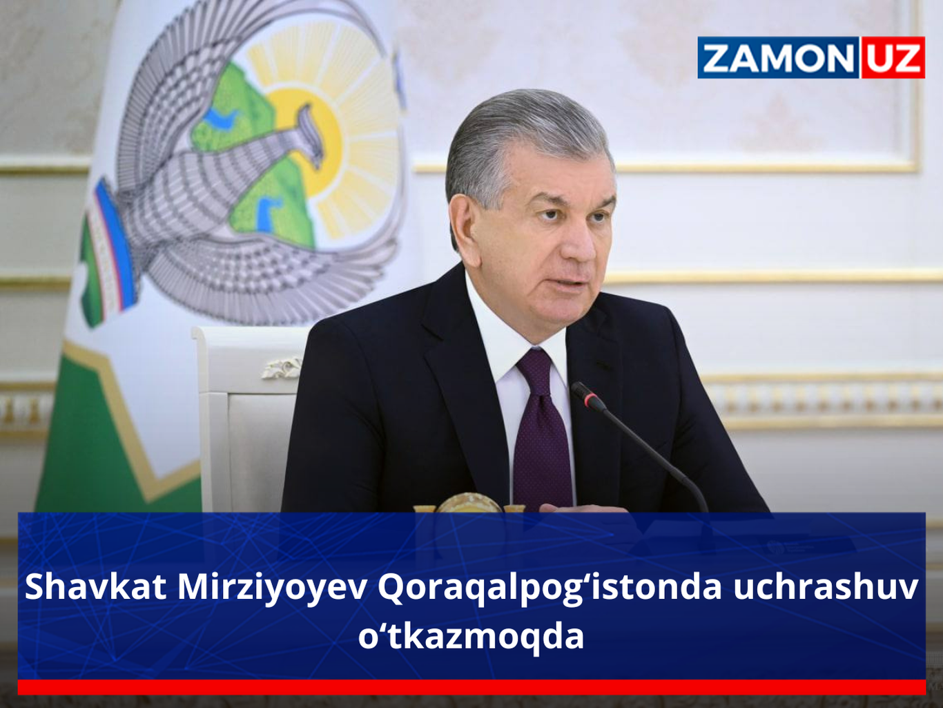 Shavkat Mirziyoyev Qoraqalpog‘istonda uchrashuv o‘tkazmoqda