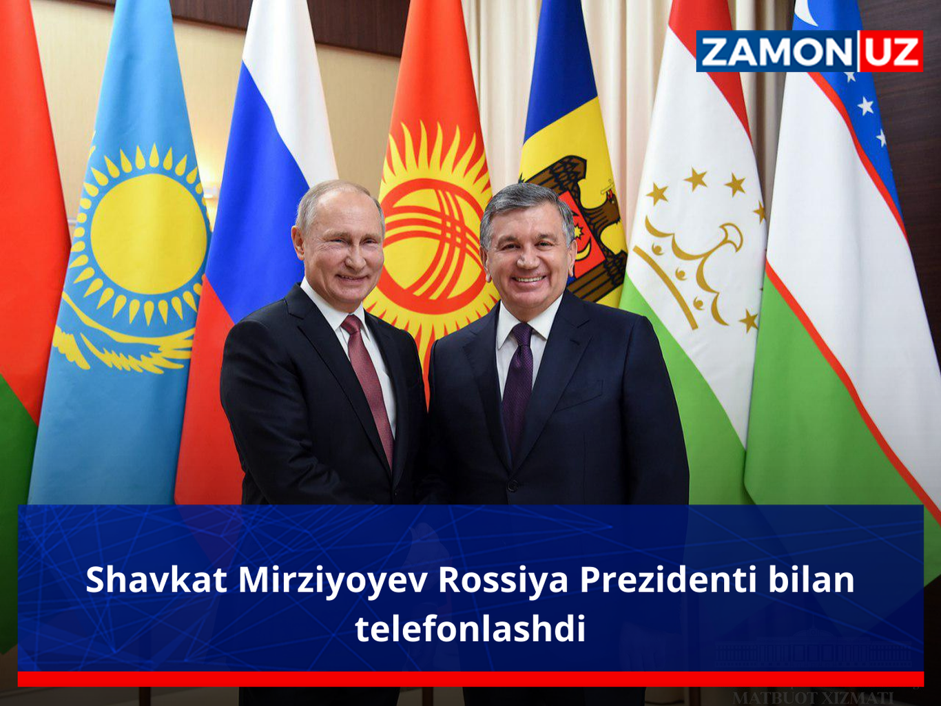 Shavkat Mirziyoyev Rossiya Prezidenti bilan telefonlashdi