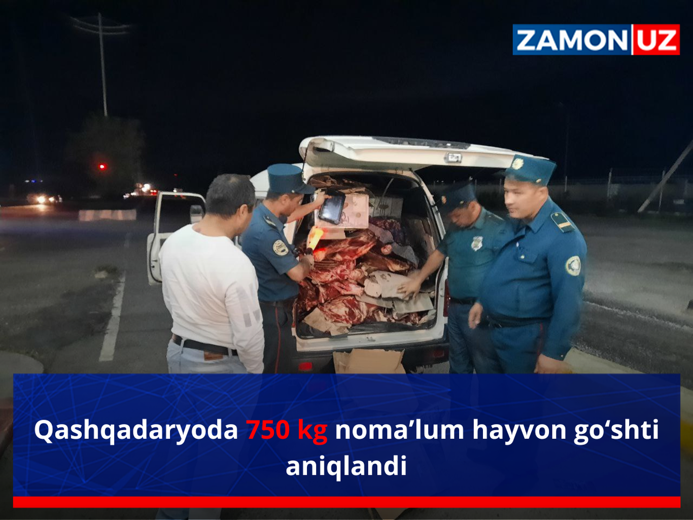Qashqadaryoda 750 kg noma’lum hayvon go‘shti aniqlandi