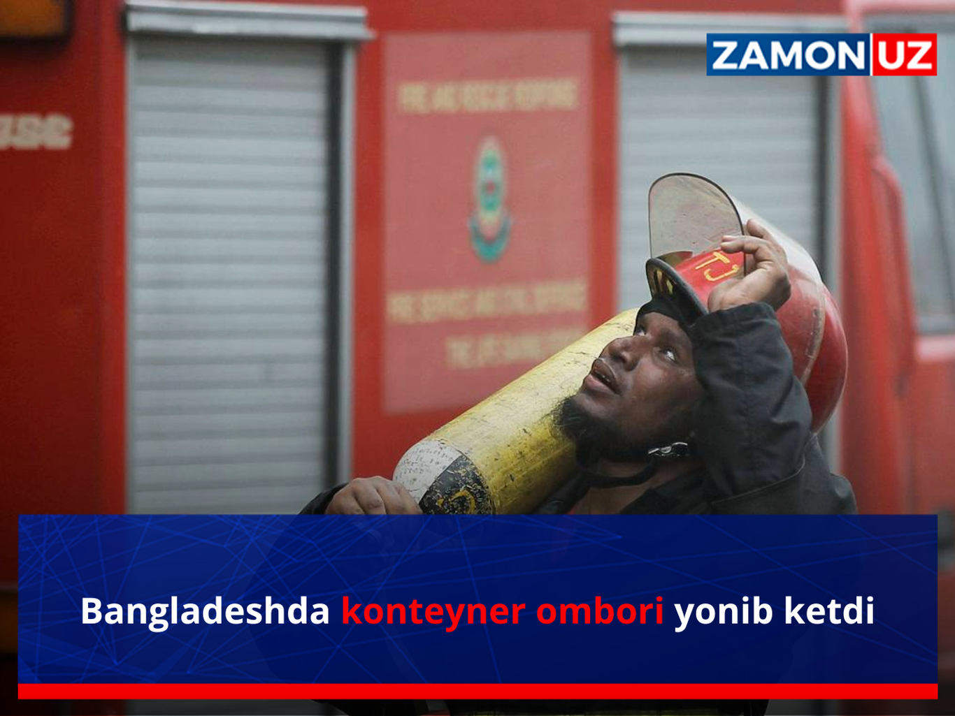 Bangladeshda konteyner ombori yonib ketdi