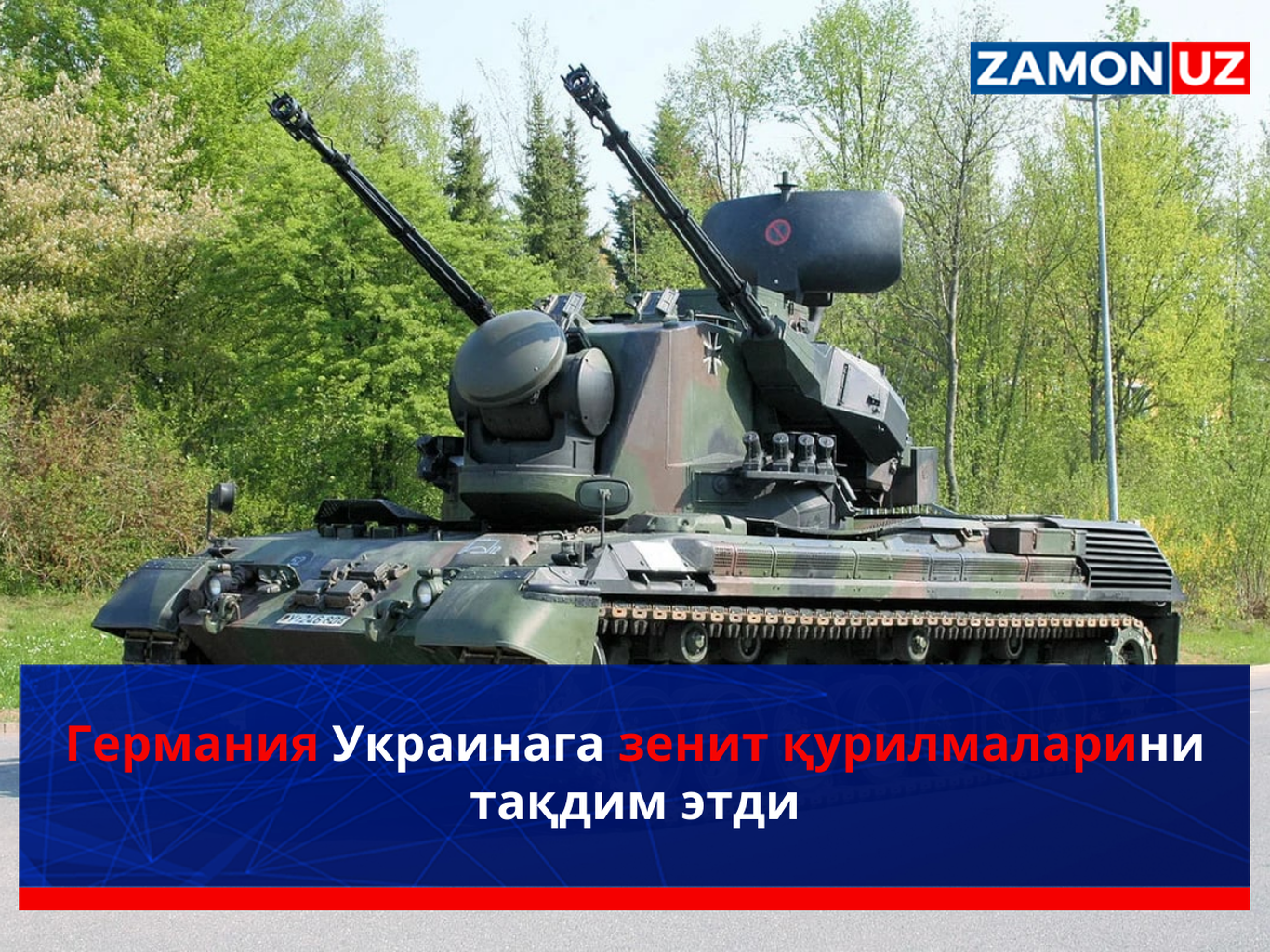 Germaniya Ukrainaga zenit qurilmalarini taqdim etdi