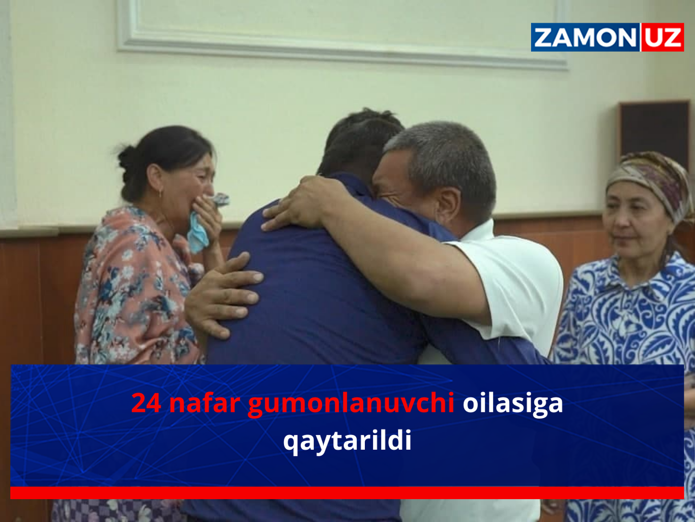 24 nafar gumonlanuvchi oilasiga qaytarildi