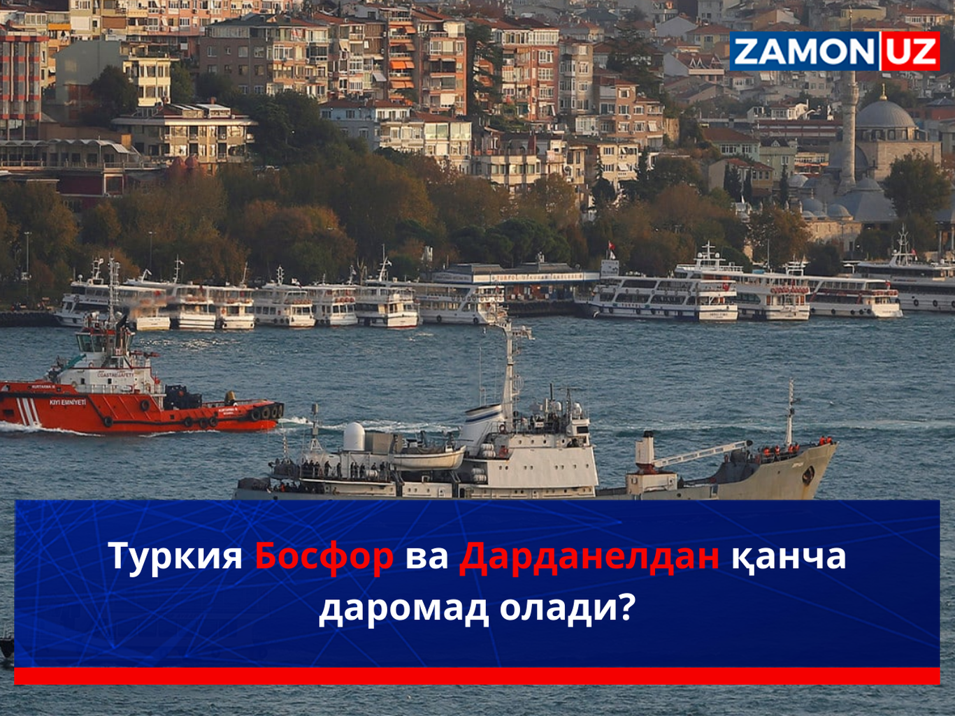 Turkiya Bosfor va Dardaneldan qancha daromad oladi?