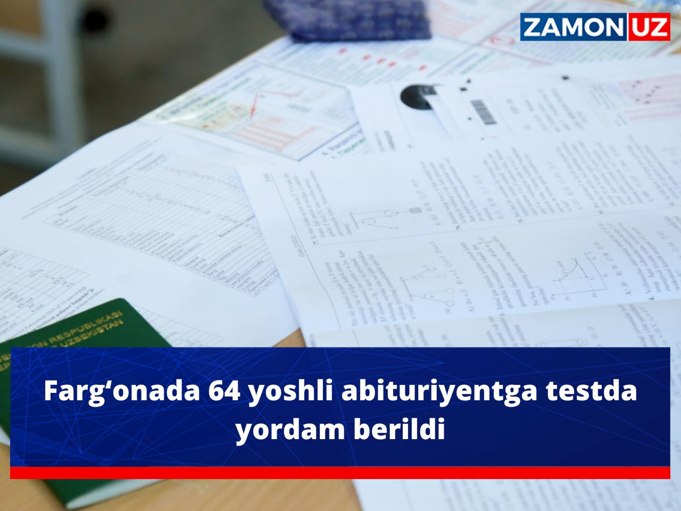 Farg‘onada 64 yoshli abituriyentga testda yordam berildi