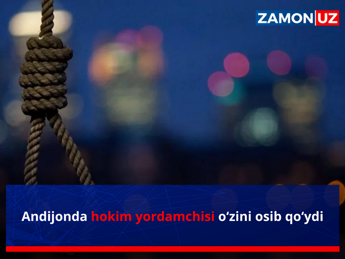 Andijonda hokim yordamchisi o‘zini osib qo‘ydi