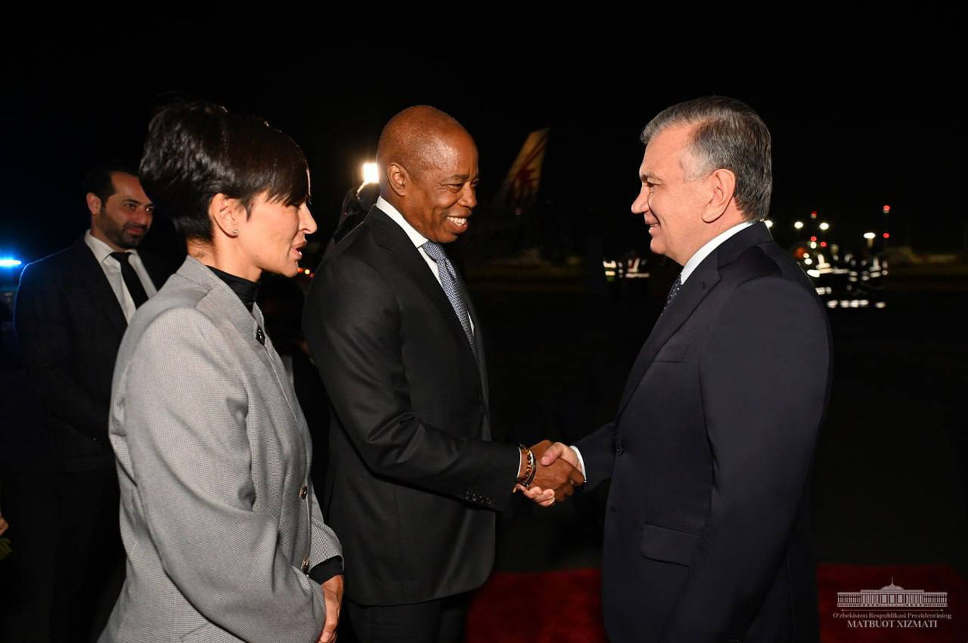 Shavkat Mirziyoyev AQSHga yetib bordi
