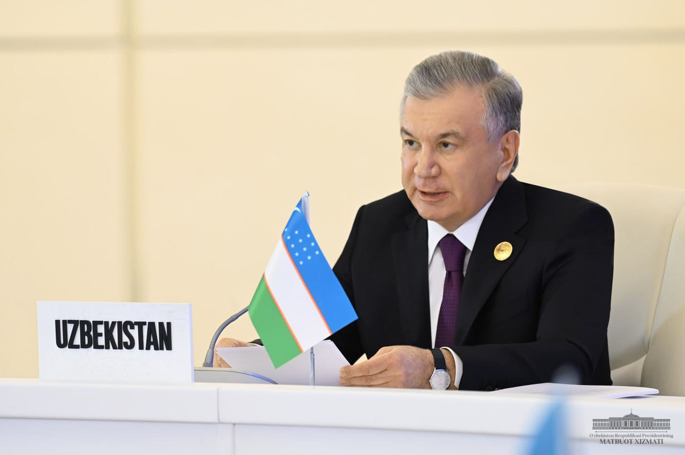 Shavkat Mirziyoyev Bokudagi sammitda qatnashdi