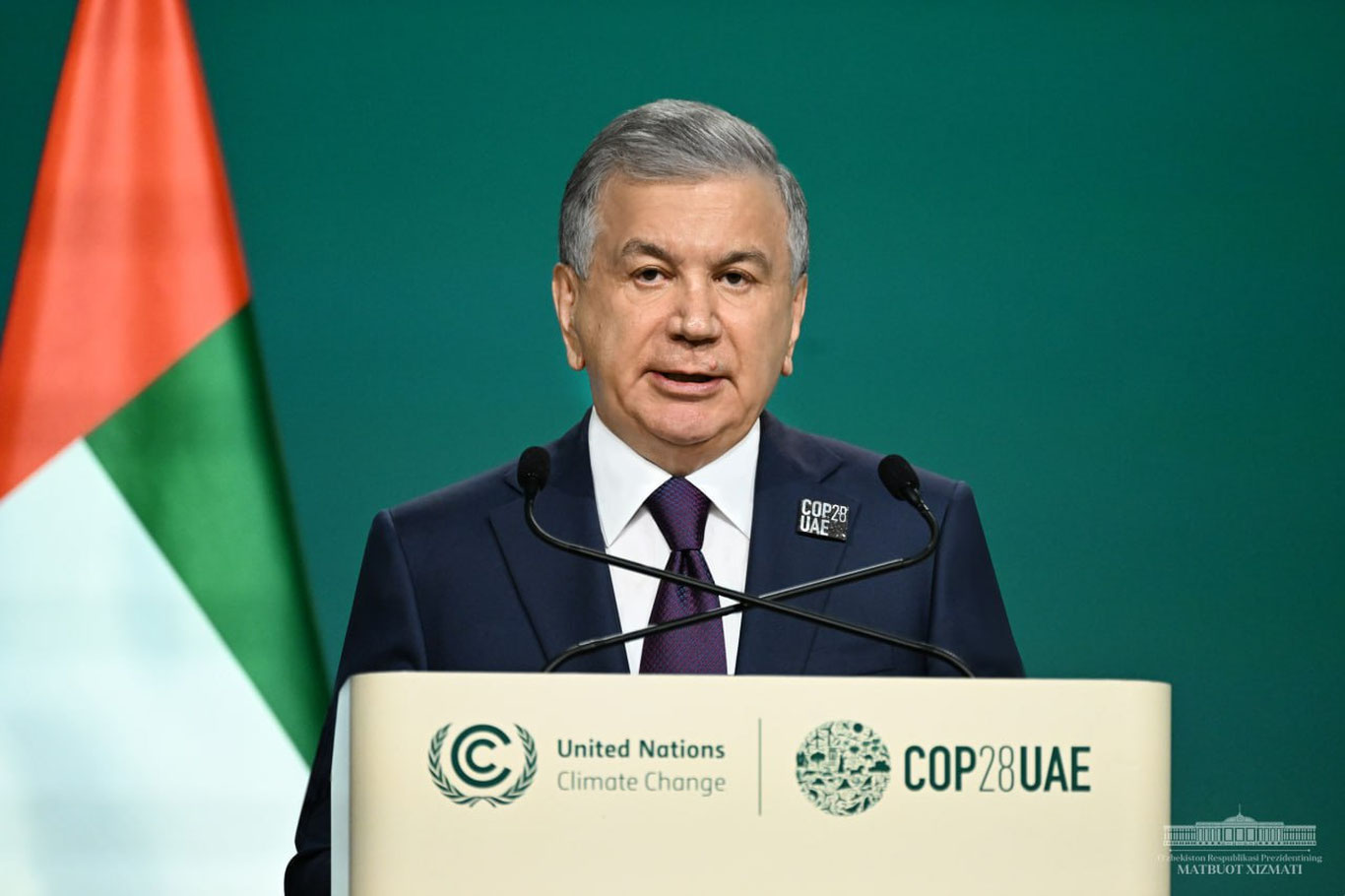 Shavkat Mirziyoyev Dubaydagi BMT konferetsiyasida qatnashdi