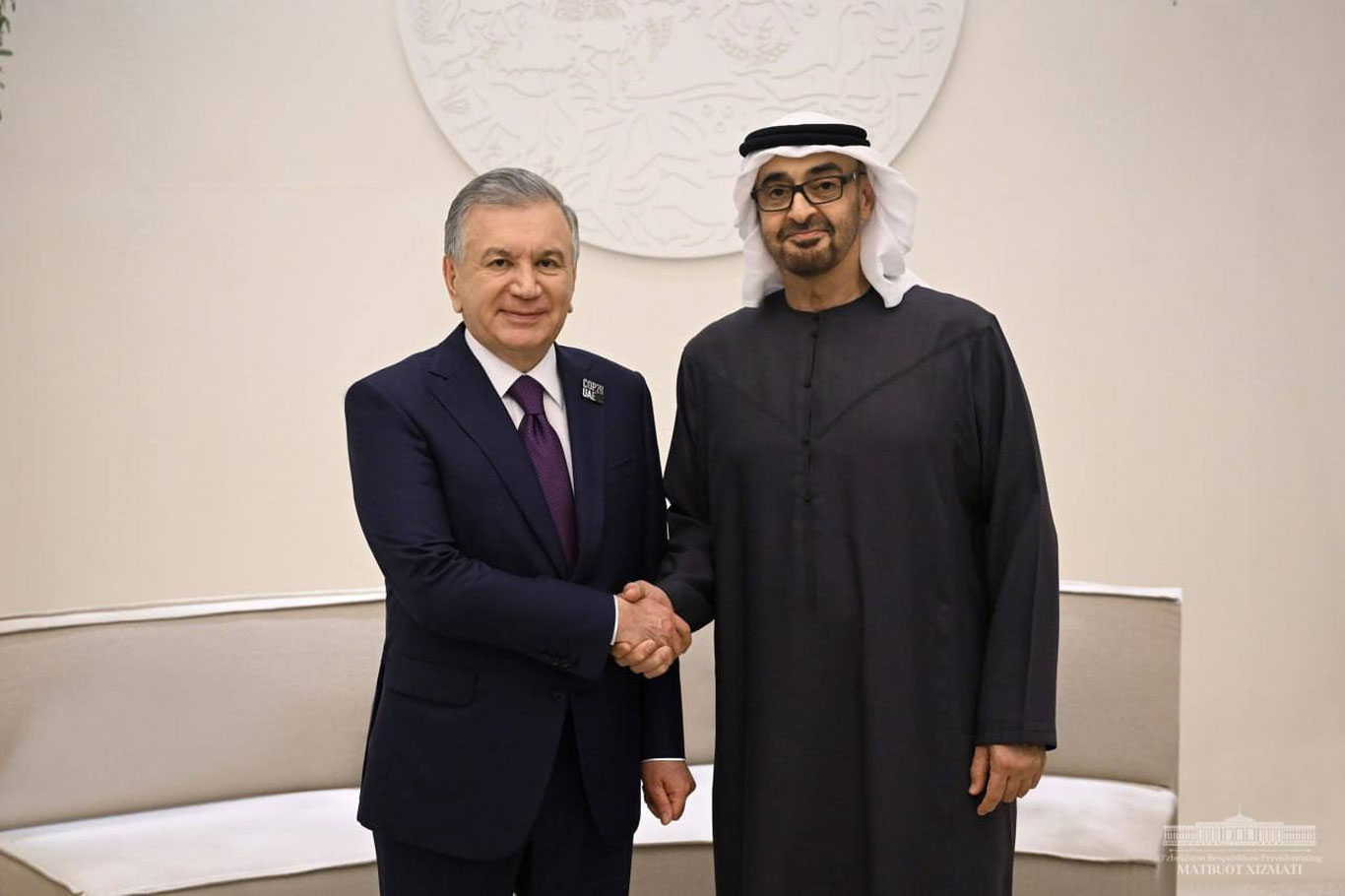 Shavkat Mirziyoyev BAA Prezidenti bilan uchrashdi