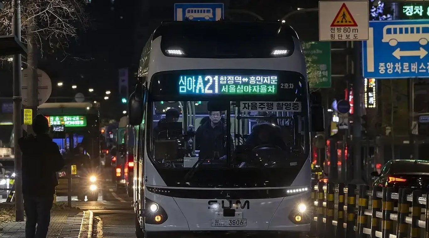 Seulda haydovchisiz avtobuslar harakatlana boshladi