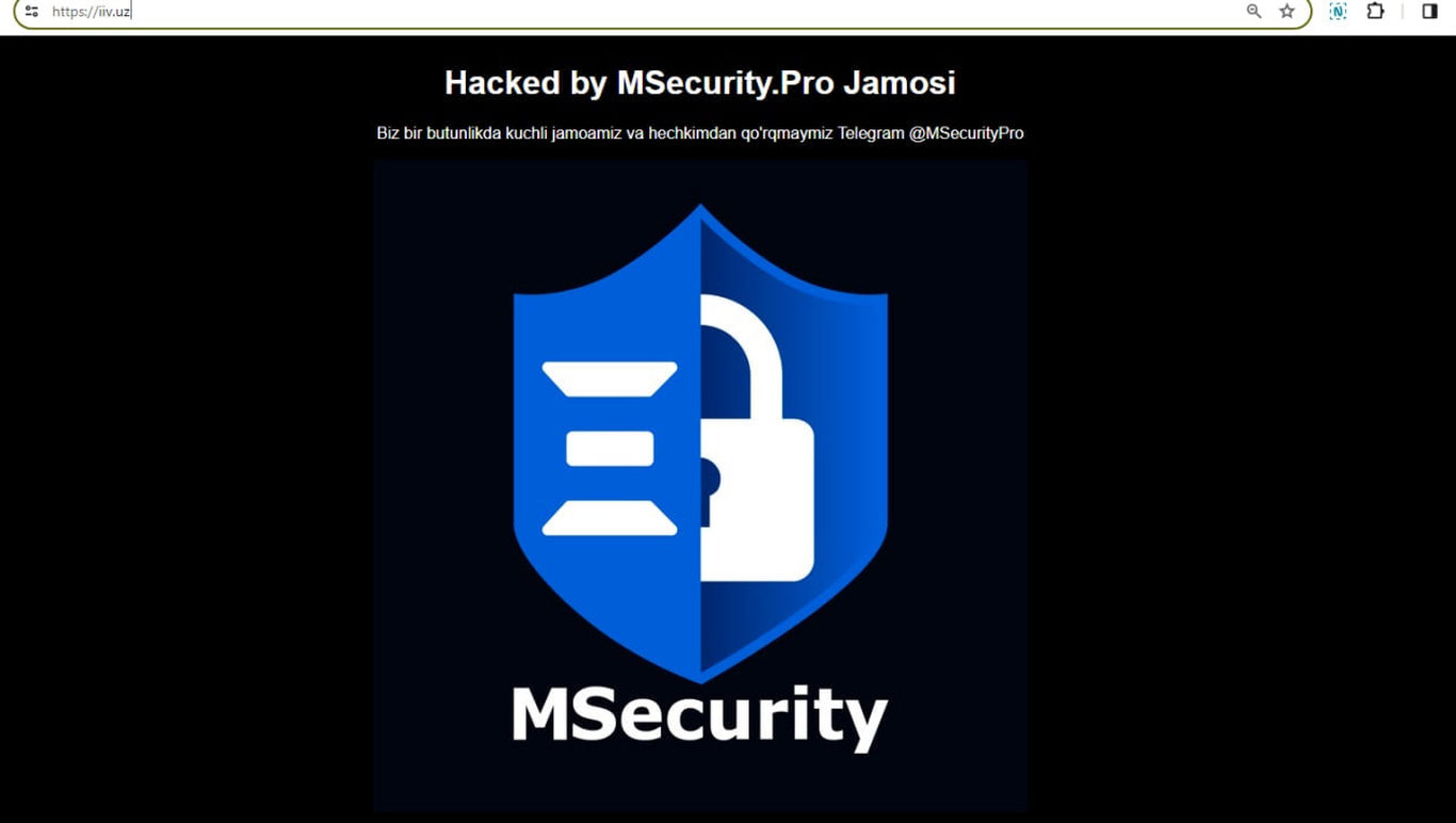 Ўзбекистон ИИВ расмий сайти хакерлар ҳужумига учрагани ростми?