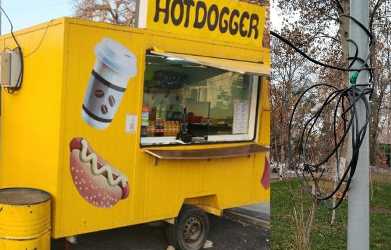 Toshkentda “Hotdogger” ko‘chma savdo shoxobchalari elektr tarmoqlariga noqonuniy ulangani aniqlandi