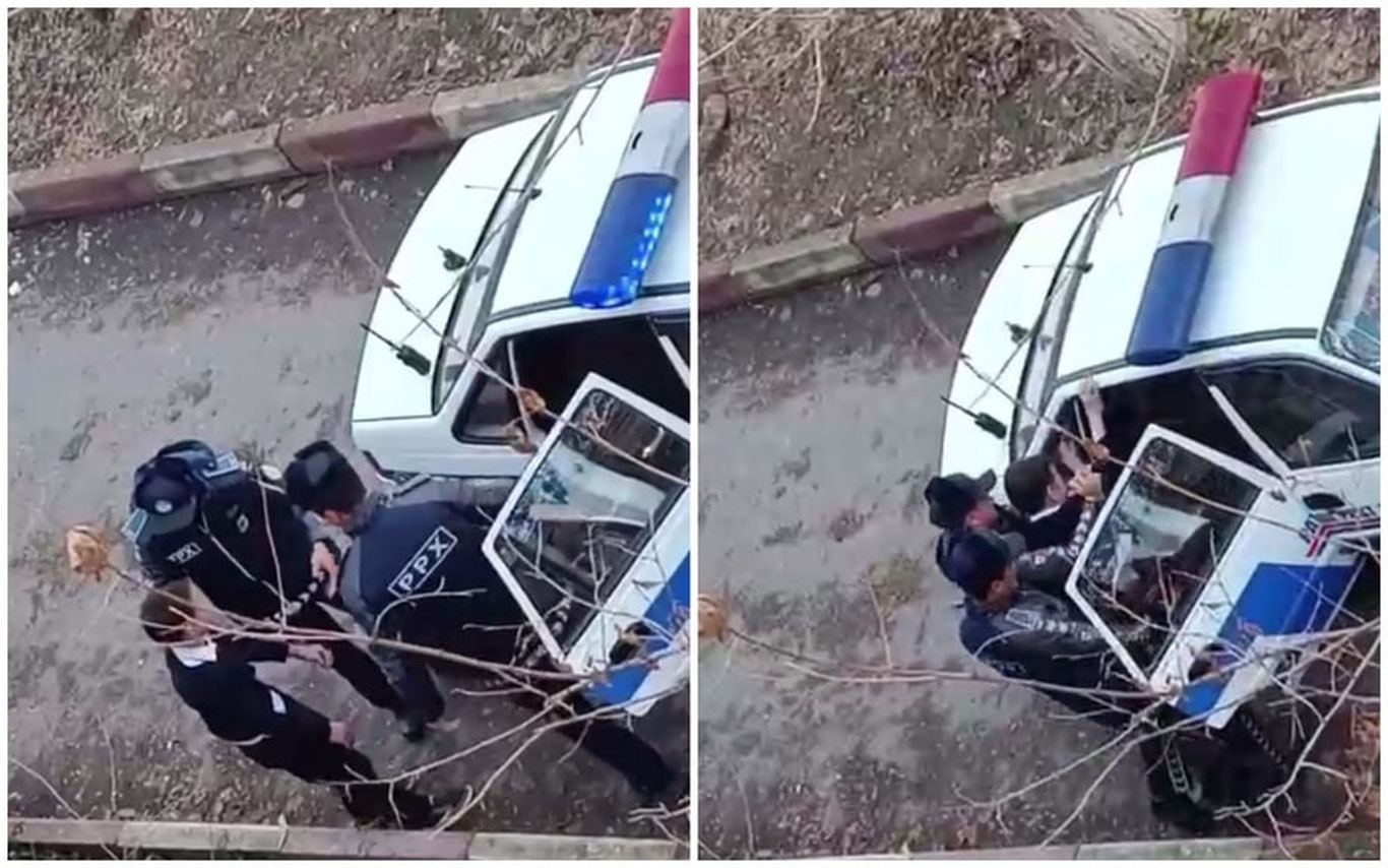 Toshkentda IIB xodimlari maktab o‘quvchisini majburlab olib ketdi — video