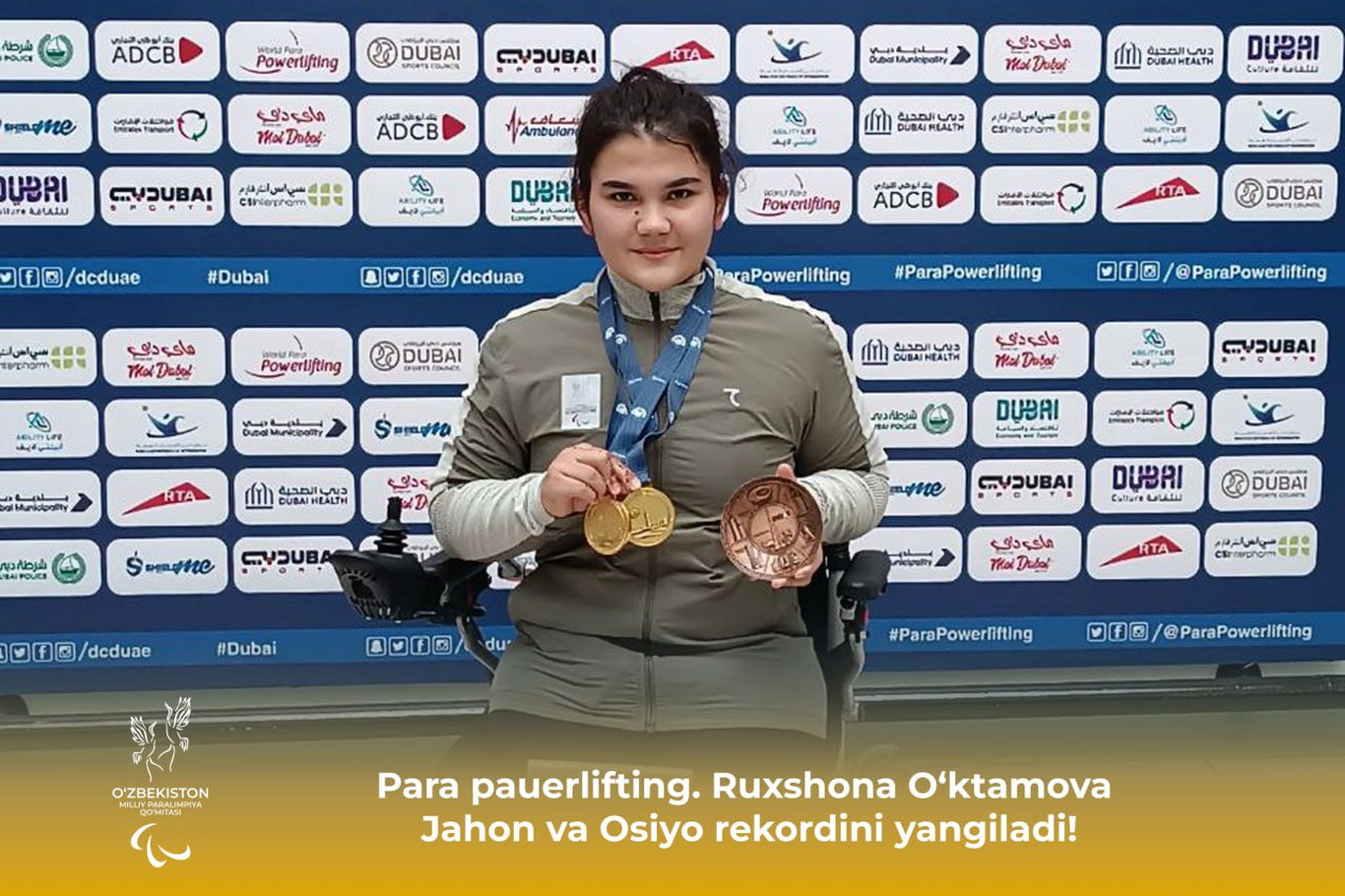 Ruxshona O‘ktamova Jahon va Osiyo rekordini yangiladi