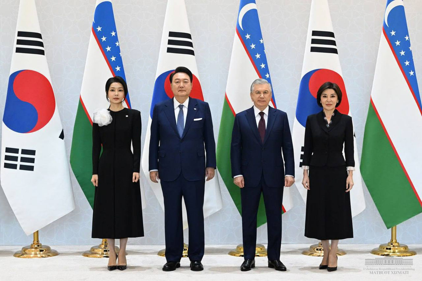 Koreya Prezidenti tantanali kutib olindi