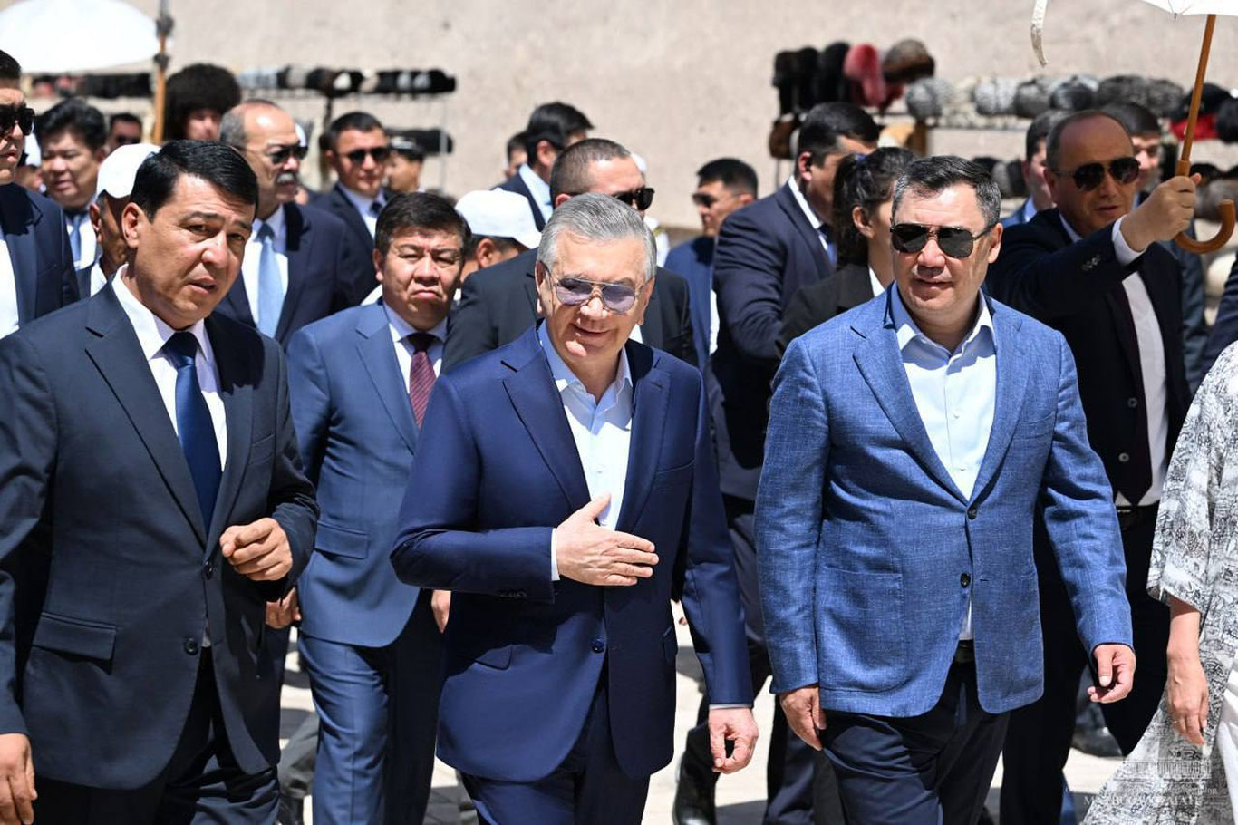 Ўзбекистон ва Қирғизистон Президентлари Хивага борди