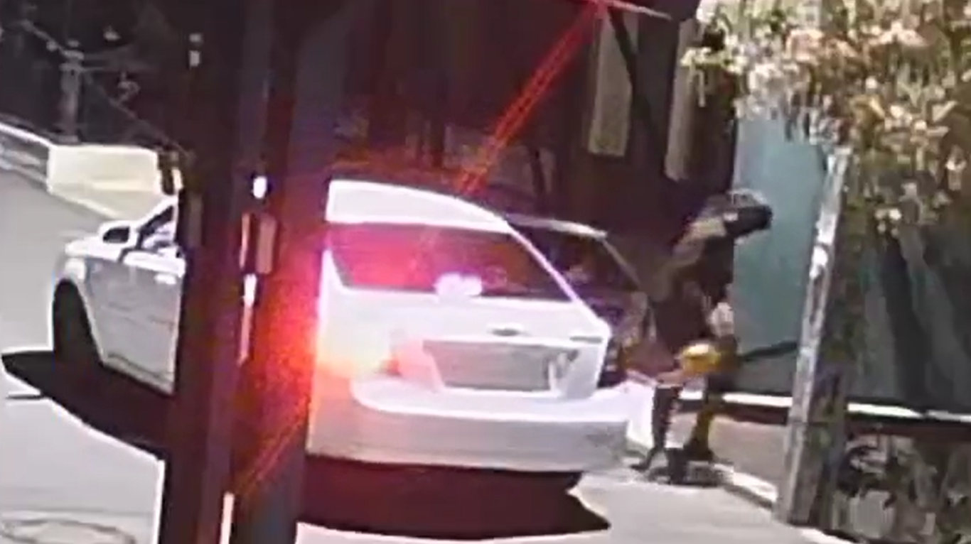 Тошкентда ниқоб таққан 2 киши бировнинг уйи олдидаги дарахтни кесиб кетди