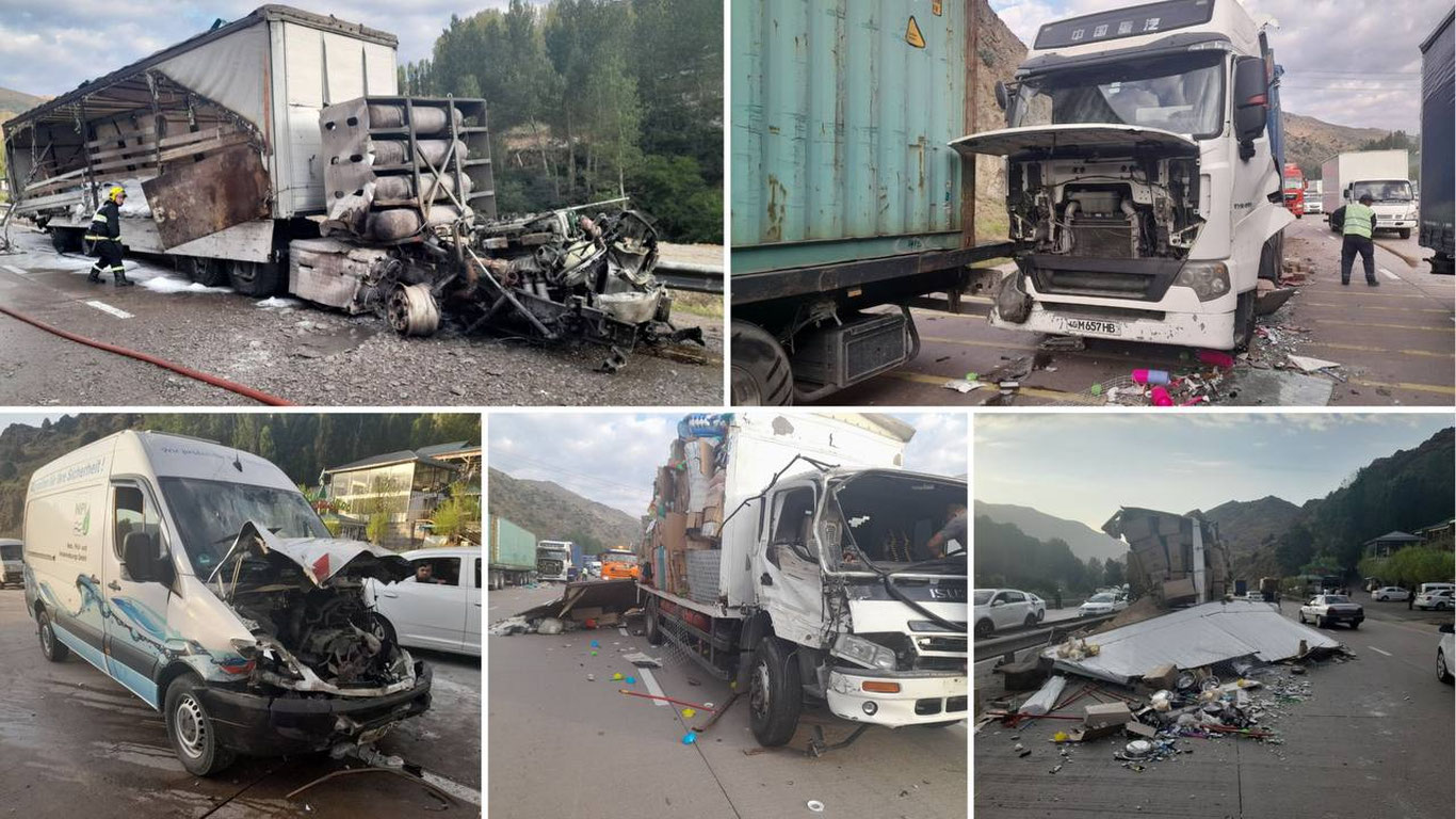 Қамчиқда 3 та юк машинаси аварияга учради