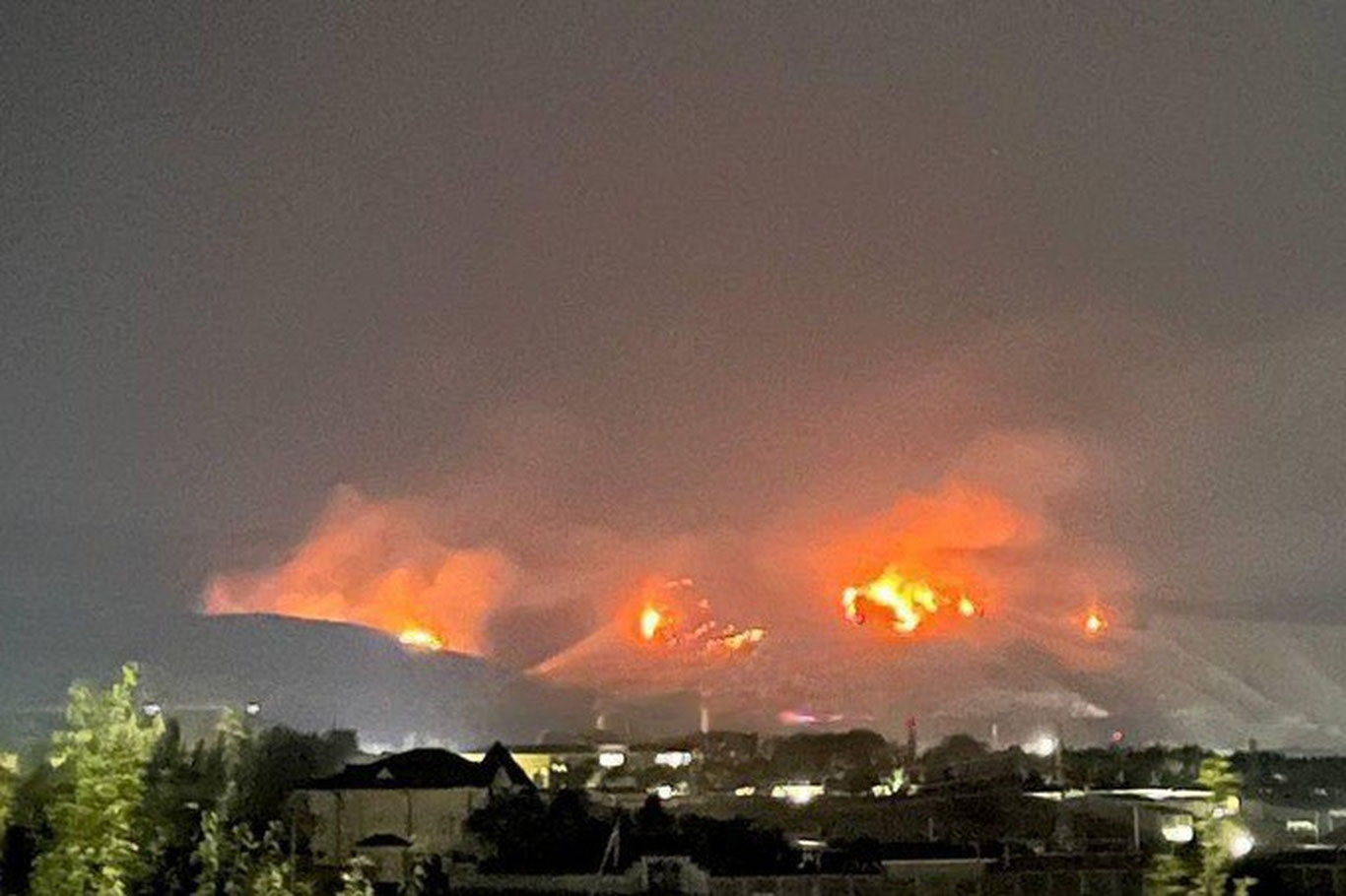 Бўстонлиқдаги ўрмон хўжалигида ёнғин юз берди