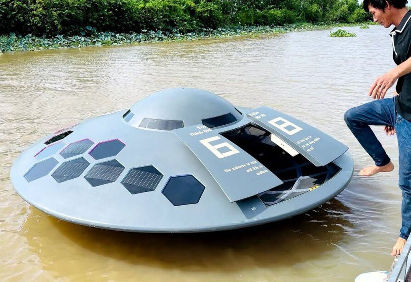 Ветнамда учар ликопчага ўхшаш қайиқ ясалди