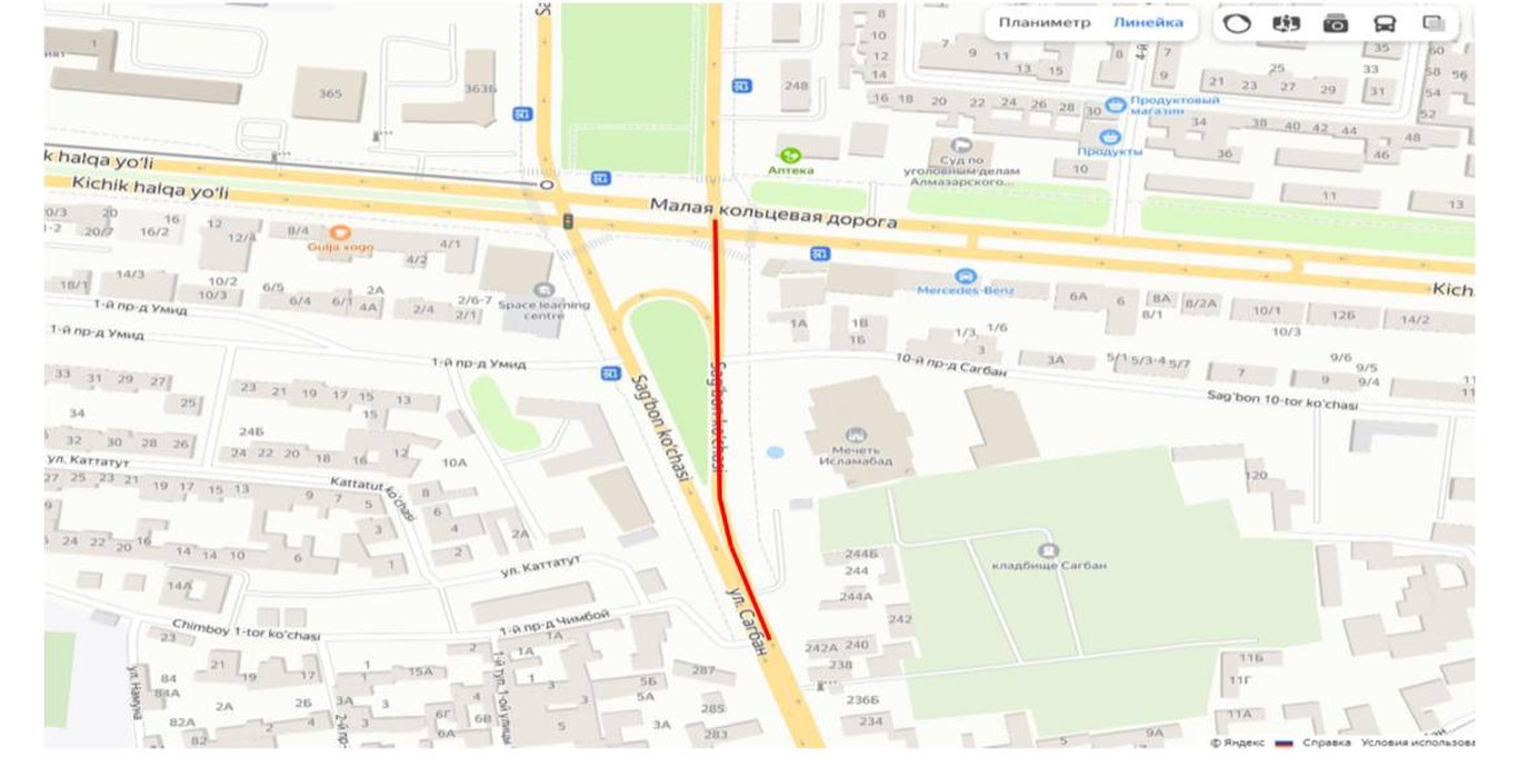 Тошкентда битта кўчада автомобиль ҳаракати чекланади