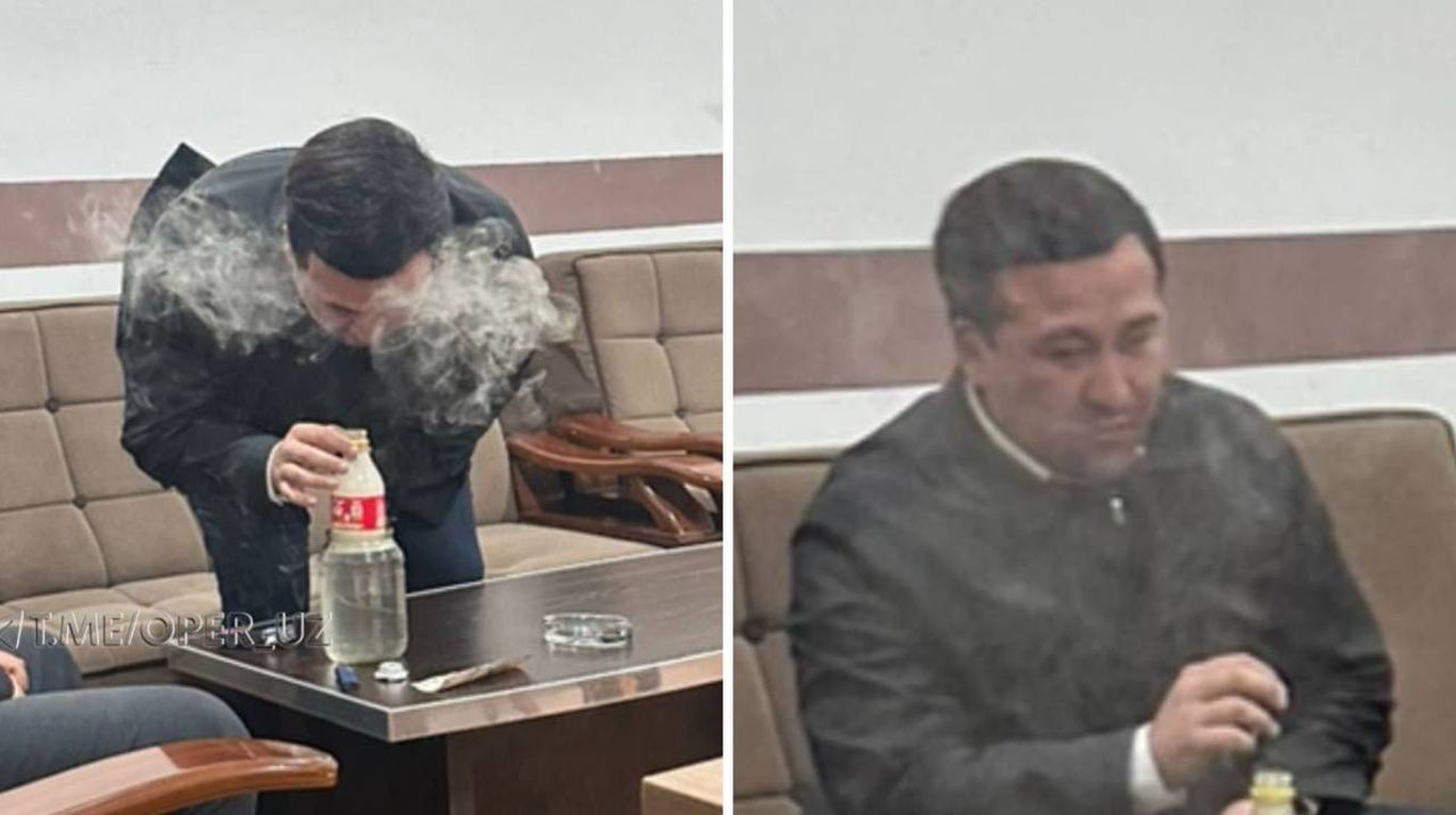 Ishxonasida giyohvand modda chekishda gumon qilingan amaldor ishdan bo‘shatildi