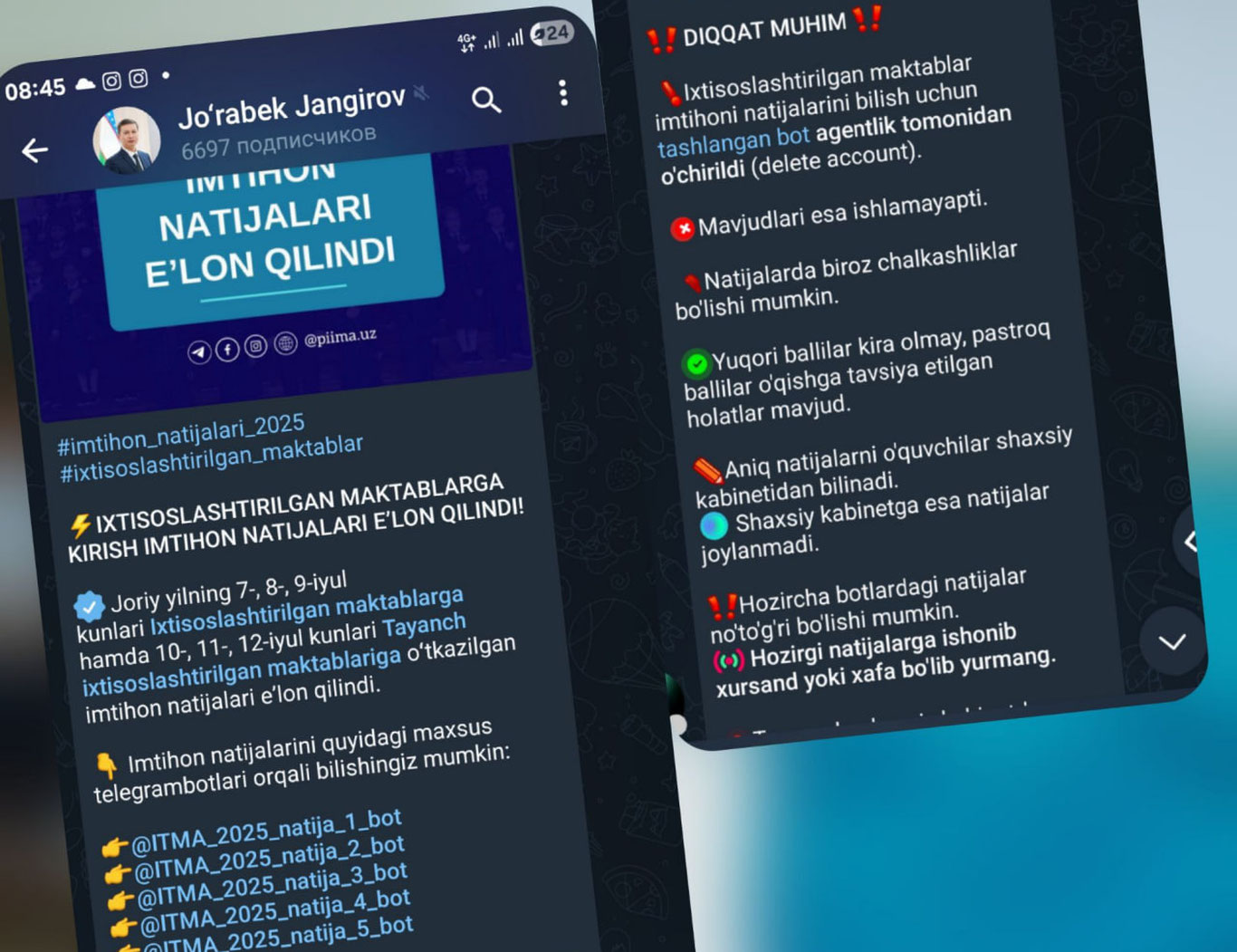 Ихстисослашган мактабларнинг имтиҳон натижалари атрофида нималар бўляпти?