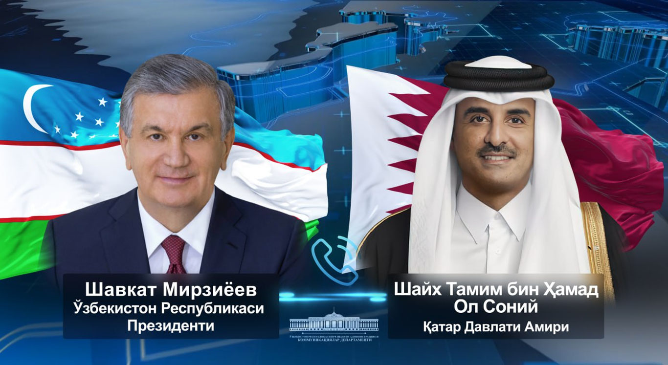 Shavkat Mirziyoyev Qatar Amiri bilan telefon orqali muloqot qildi