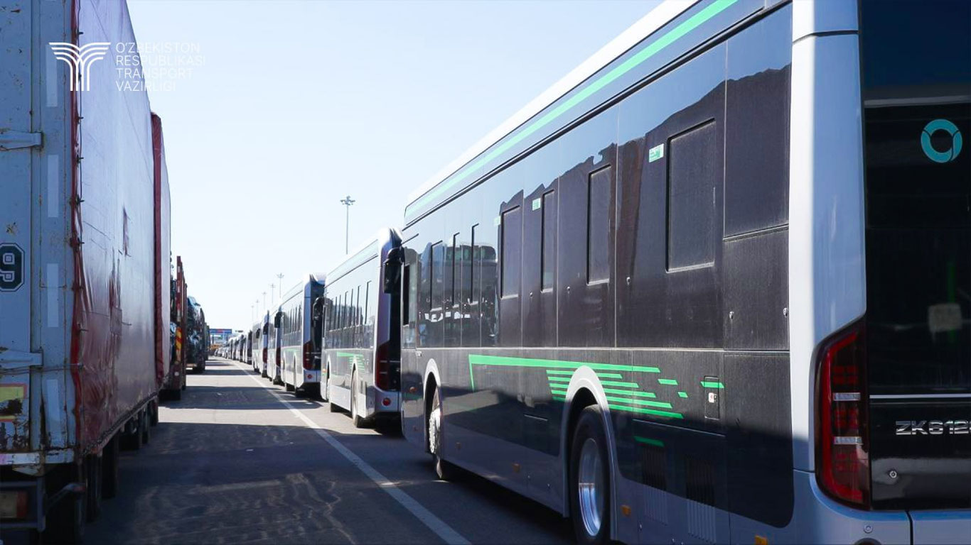 Xitoy O‘zbekistonga yana 100 ta elektrobus jo‘natdi