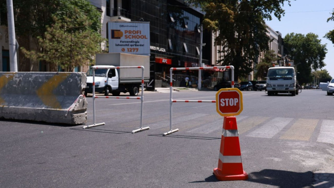 Эртага Тошкентнинг бир қатор кўчалари 2 соатга ёпилади