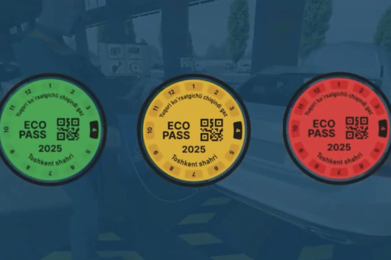 Транспорт воситаларига яшил, сариқ ва қизил стикерлар берилади