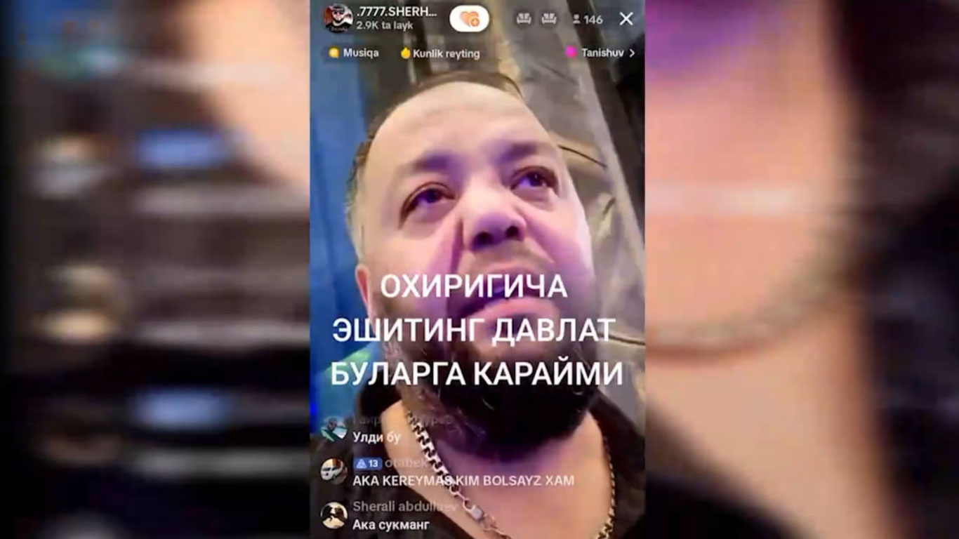 TikTok’да жонли эфирда президентни ҳақорат қилган фуқарога 4 йил қамоқ жазоси берилди