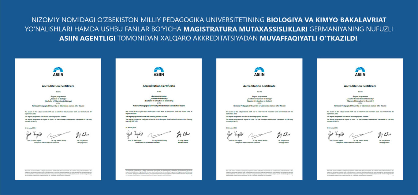 Milliy pedagogika universiteti diplomlari Yevropada tan olinadi