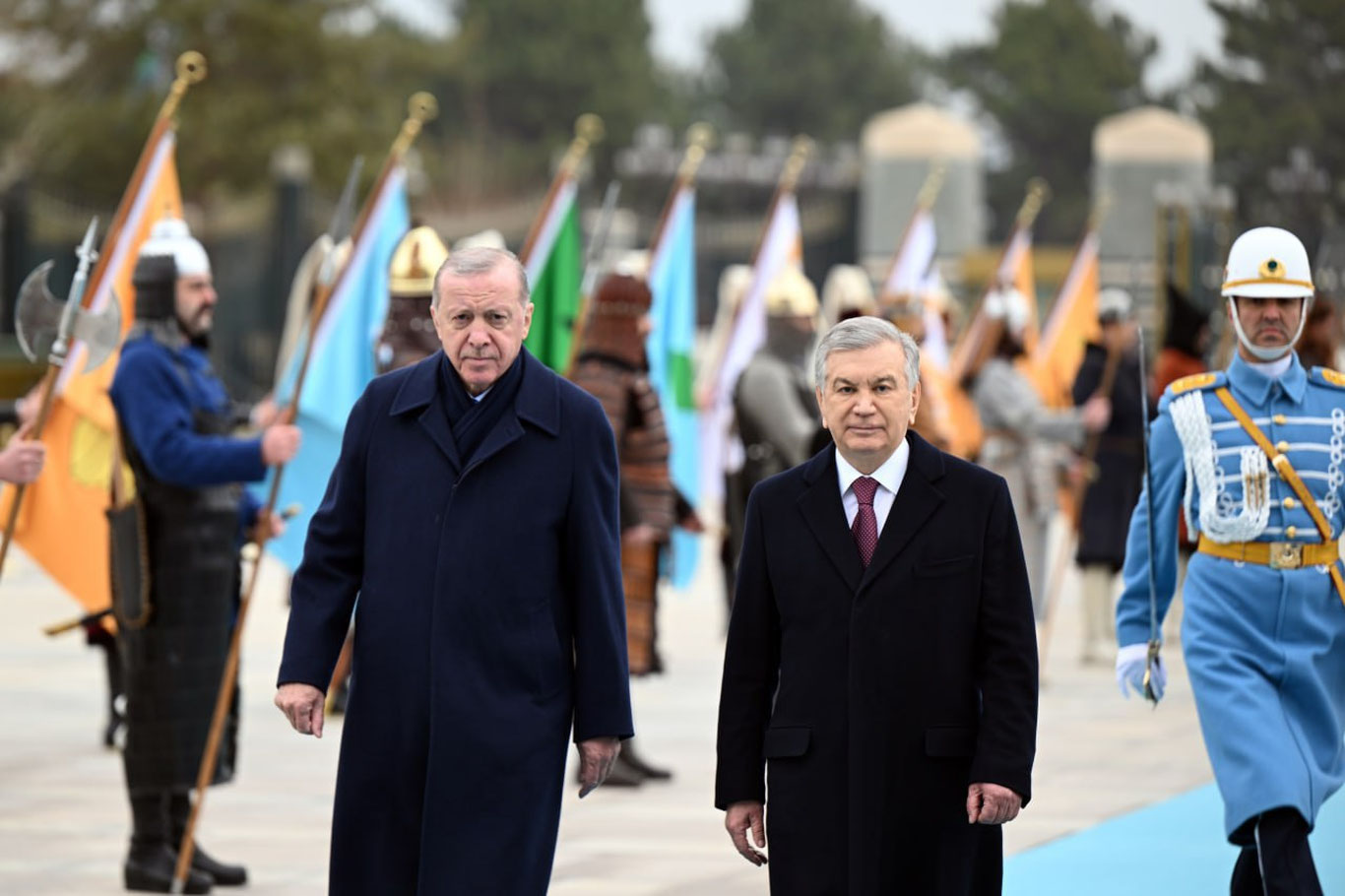 Анқарада Шавкат Мирзиёевни расмий кутиб олиш маросими бўлиб ўтди